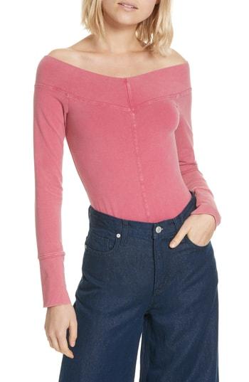 Women's Free People Zone Out Bodysuit - Pink