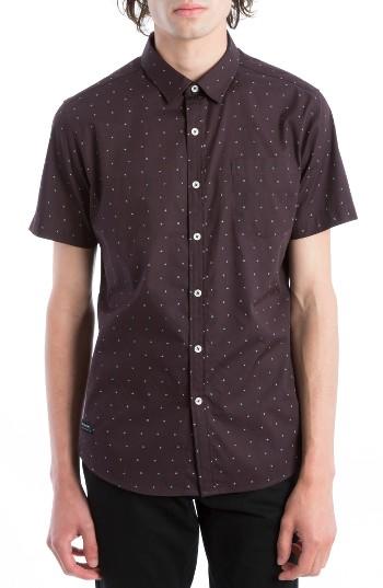 Men's 7 Diamonds Beachwood Canyon Woven Shirt - Burgundy