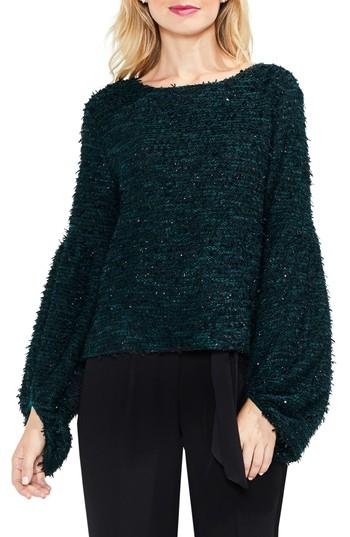 Women's Vince Camuto Bubble Sleeve Eyelash Knit Sweater