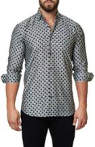 Men's Maceoo Regular Fit Print Sport Shirt (s) - Grey