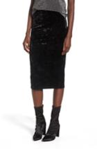 Women's Leigh High Waist Velour Pencil Skirt