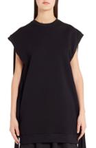 Women's Msgm Fringe Detail Sweatshirt Dress - Black