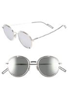 Men's Dior Homme 49mm Round Sunglasses - Palladium