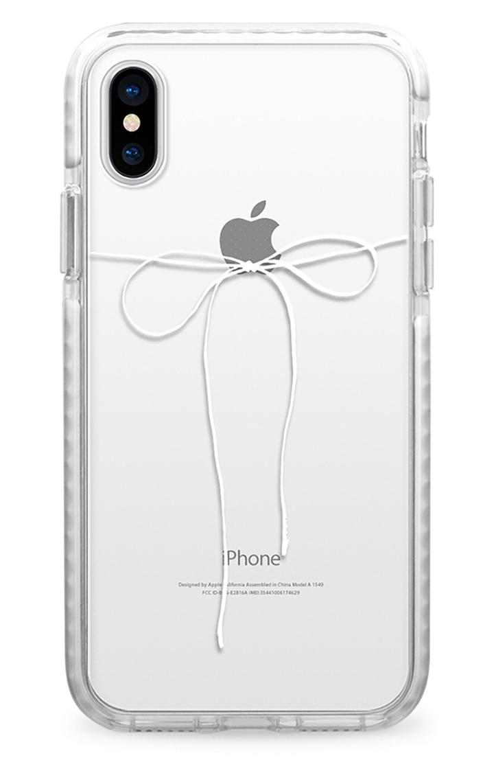 Casetify Take A Bow Clear Iphone X/xs Case - White