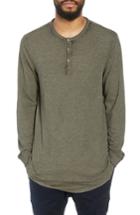 Men's The Rail Longline Burnout Henley - Green