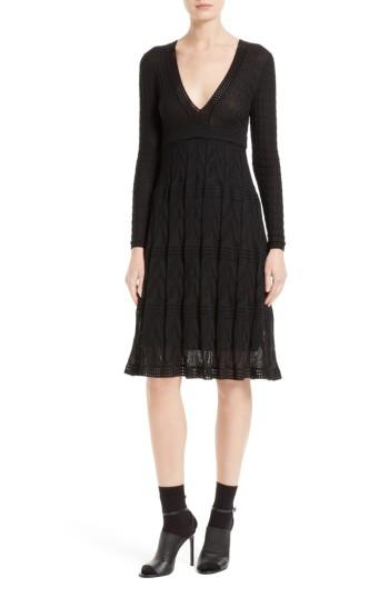 Women's M Missoni Wool Blend Empire Waist Dress