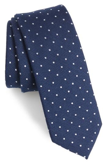 Men's 1901 Legro Dot Silk Tie, Size - Blue