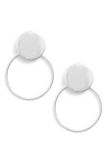 Women's Argento Vivo Flat Disc Double Drop Earrings