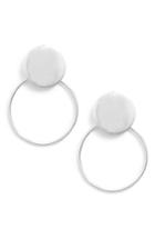 Women's Argento Vivo Flat Disc Double Drop Earrings