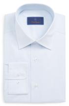 Men's David Donahue Regular Fit Dot Dress Shirt .5 - 34/35 - White