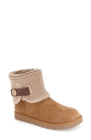 Women's Ugg Shaina Knit Cuff Bootie M - Brown