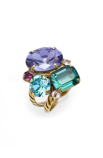 Women's Sorrelli Crystal Cluster Cocktail Ring