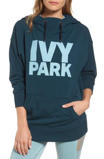 Women's Ivy Park Logo Hoodie, Size - Blue/green