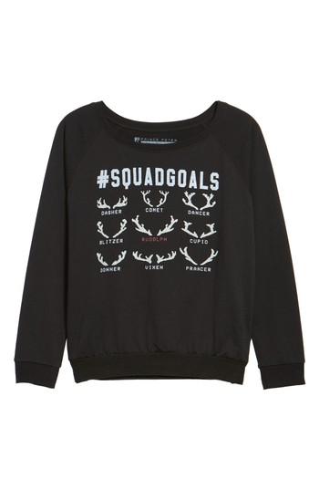 Women's Prince Peter #squadgoals Sweatshirt, Size - Black