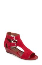 Women's Donald J Pliner Eden Wedge Sandal M - Red