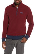 Men's Patagonia Woolyester Fleece Quarter Zip Pullover - Red