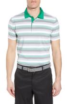 Men's Bobby Jones Tech Baylor Stripe Jersey Polo - Green