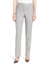 Women's Boss Titana Mini Glencheck Straight Leg Suit Pants - White