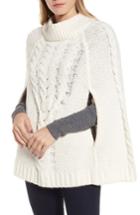 Women's Draper James Cable Sweater Cape - Grey