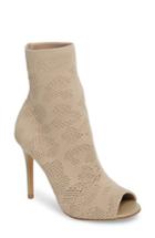 Women's Charles By Charles David Ranger Sock Knit Open Toe Bootie .5 M - Beige