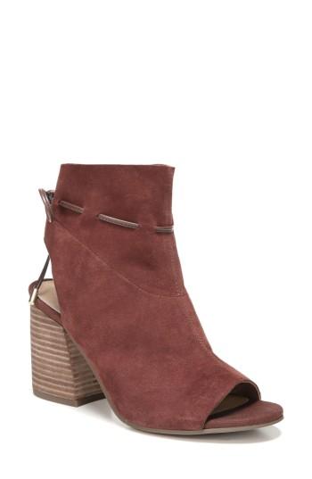 Women's Sarto By Franco Sarto Fenwick Peep Toe Bootie M - Brown