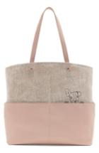 Ed Ellen Degeneres Henlee Canvas & Leather Tote - Pink