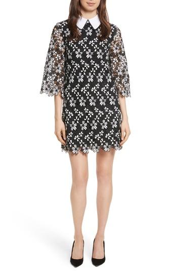 Women's Alice + Olivia Debra Collared Lace Tunic Dress - Black