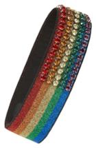Gucci Webby Rainbow Crystal Headband - Black