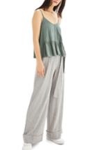 Women's Topshop Peplum Camisole Us (fits Like 10-12) - Blue/green