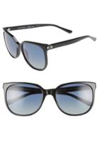 Women's Tory Burch Revo 57mm Polarized Square Sunglasses - Black Gradient