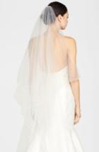 Toni Federici 'karma' Double Layer Ribbon Edge Veil, Size - Ivory