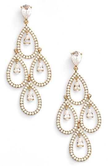 Women's Nadri Crystal Chandelier Earrings