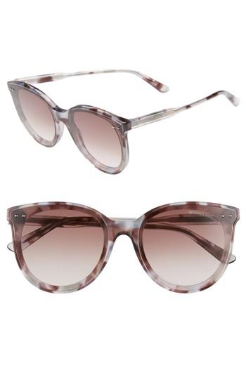 Women's Bottega Veneta 61mm Cat Eye Sunglasses - Violet Havana