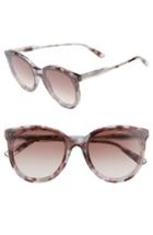 Women's Bottega Veneta 61mm Cat Eye Sunglasses - Violet Havana