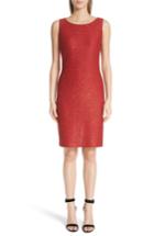 Women's St. John Collection Glamour Sequin Knit Sheath Dress - Red