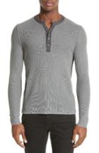 Men's Ovadia & Sons Zack Two-tone Waffle Knit Wool Henley - Grey