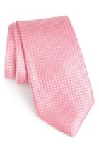 Men's Nordstrom Men's Shop Stella Solid Silk Tie, Size - Pink