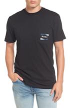 Men's Rvca Nation 2 Graphic Pocket T-shirt - Black