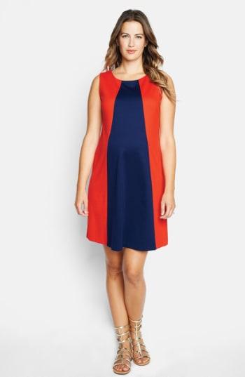 Women's Maternal America 'pyramid' Maternity Dress - Red