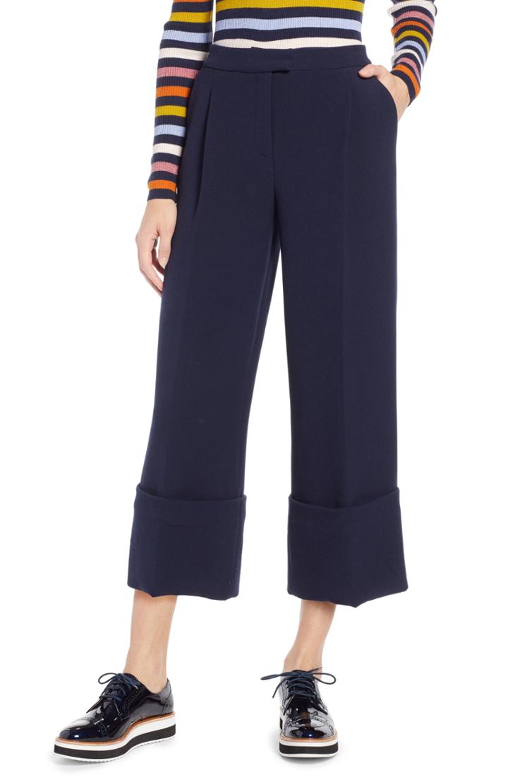 Women's Halogen X Atlantic-pacific High Waist Wide Cuff Ankle Pants