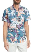 Men's Bonobos Riviera Slim Fit Floral Print Sport Shirt R - Blue