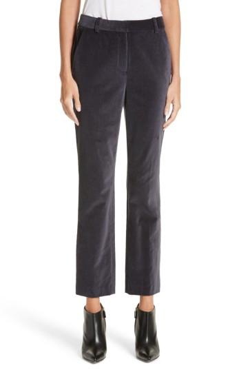 Women's Rebecca Taylor Stretch Velvet Pants - Black