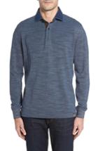 Men's Thaddeus Patton Space Dyed Long Sleeve Polo - Blue