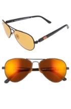 Women's Westward Leaning 'concorde' 58mm Aviator Sunglasses - Black Matte/ Burnt Orange