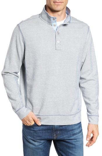 Men's Tommy Bahama Ocean Mist Quarter-snap Pullover - Blue