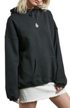 Women's Volcom Roll It Up Hoodie /small - Black