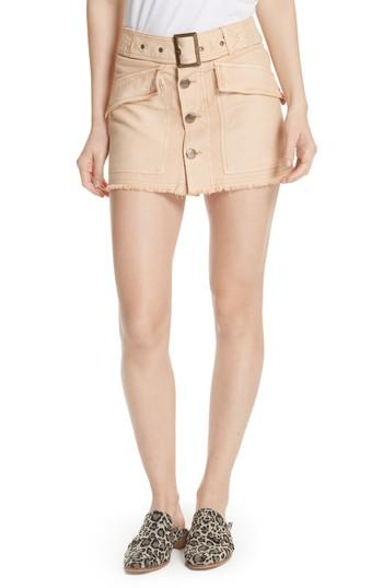 Women's Free People Hangin' On Tight Miniskirt - Beige