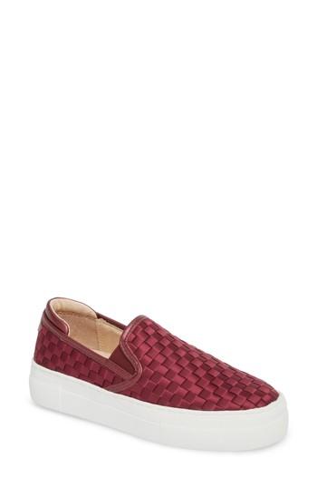 Women's Steve Madden Monte Woven Slip-on Sneaker .5 M - Purple