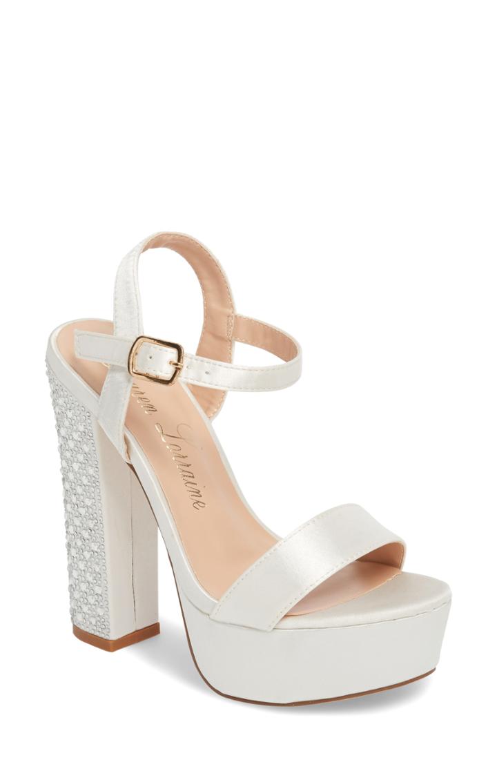 Women's Lauren Lorraine Carly Platform Sandal .5 M - Ivory