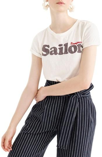 Women's J.crew Sailor Tee, Size - Ivory